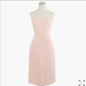 J. Crew Rory strapless Shell Pink dress size 14